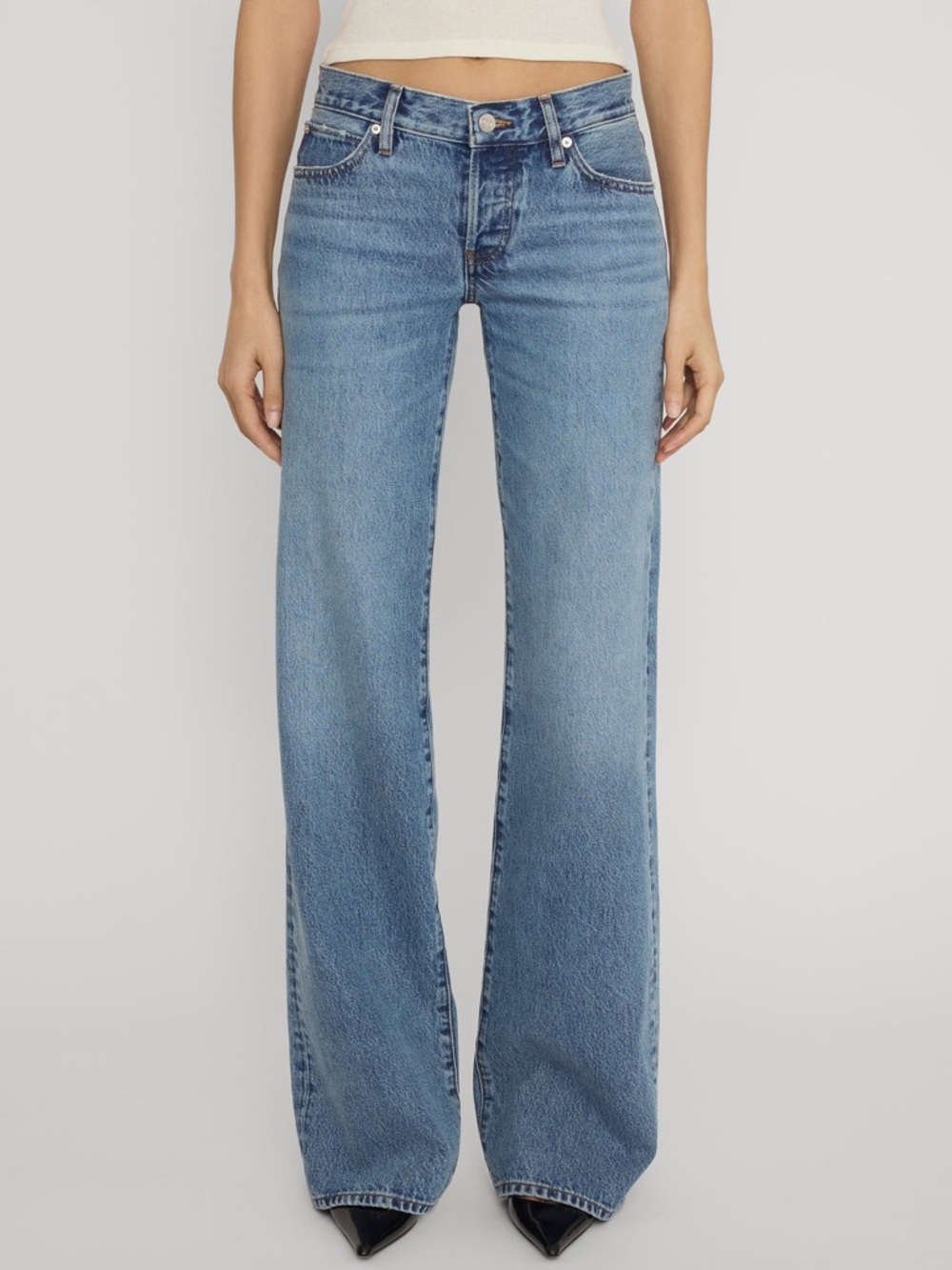 Frame X Amelia The Gray Low rise Jeans in Rapture - 30
